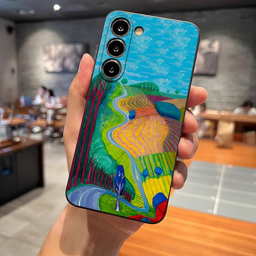 Coque de téléphone Impression d'art David Hockney Pour S23 Samsung S25 S26 S24 Ultra S22 S20 Fe S21 Plus A16 A54 A34 A24 A53 A13 A14 Cover