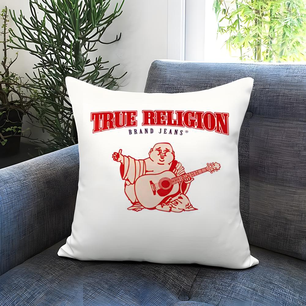 Brand T-True ReligionS Cushion Cover Comfortable Reversible Pillow Cover Ideal for Car Sofa Bedroom & Beyond