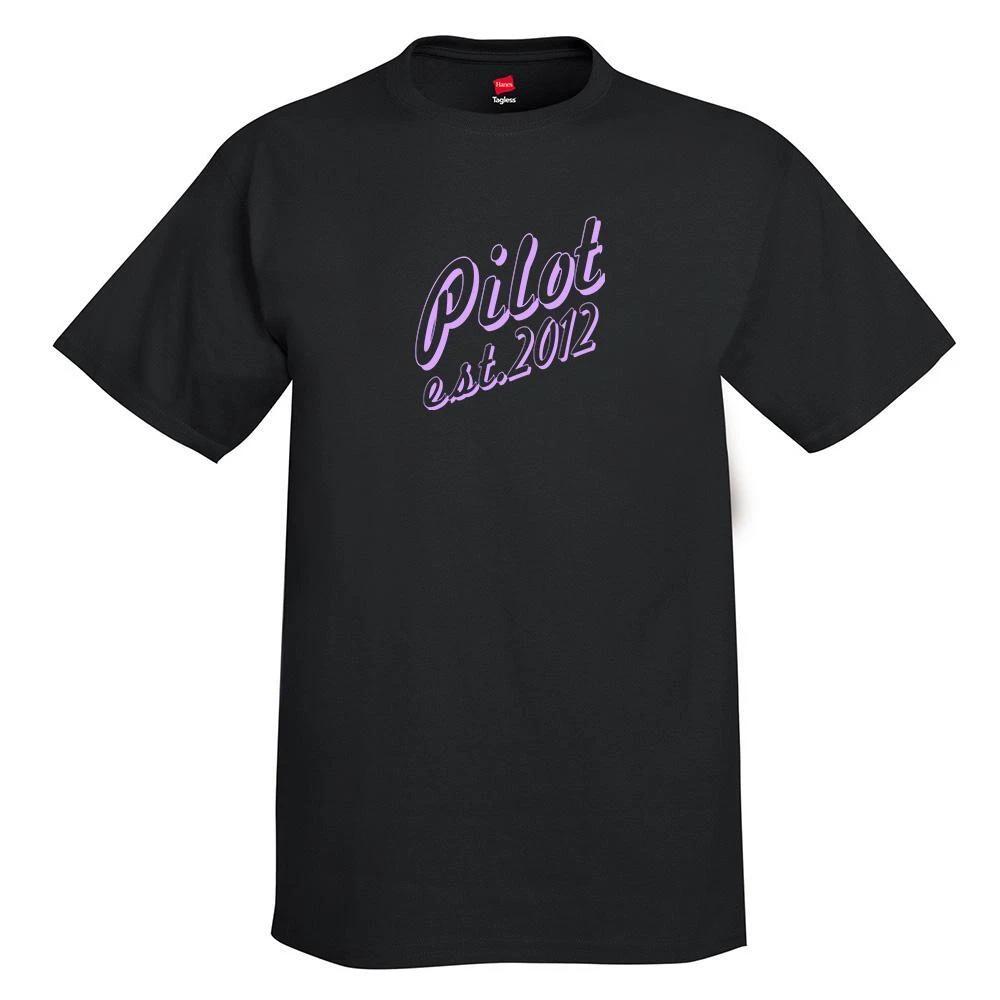 

Pilot Est 1 Aviation Airplane T-Shirt L