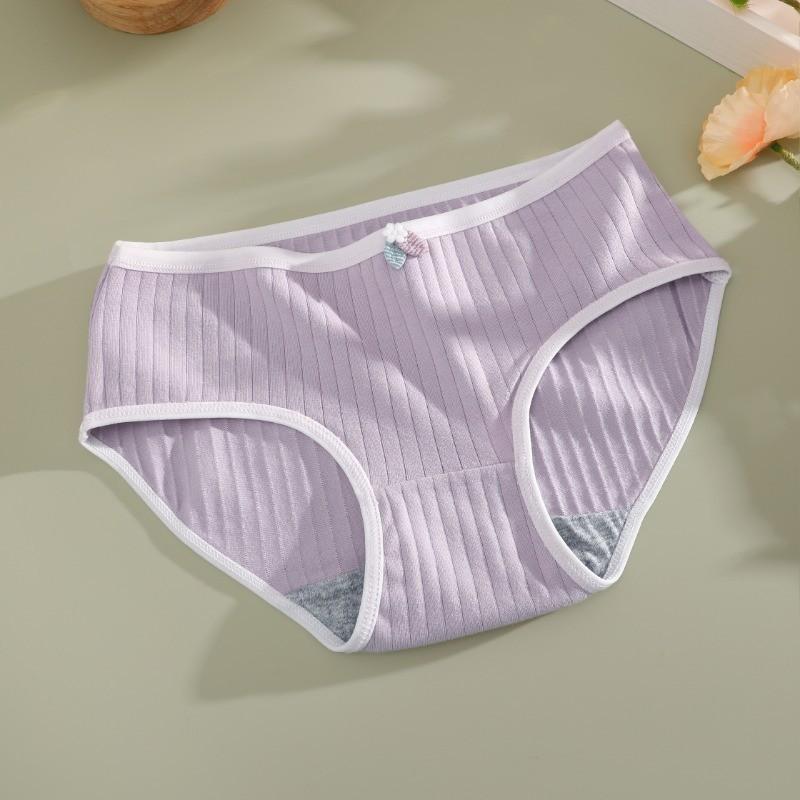 

FINETOO Хлопковые трусики для женщин, симпатичное нижнее белье для девочек, средняя талия, промежность, антибактериальное нижнее белье XL фиолетовый