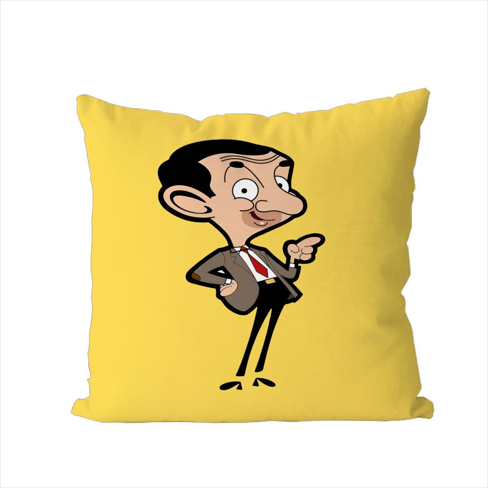 Poszewka na poduszkę Mr Bean Do Samochodu Sofy Dekoracyjna Domowa Dwustronny Nadruk Pluszowa Kwadratowa Poduszka Dekoracyjna Pokrowiec