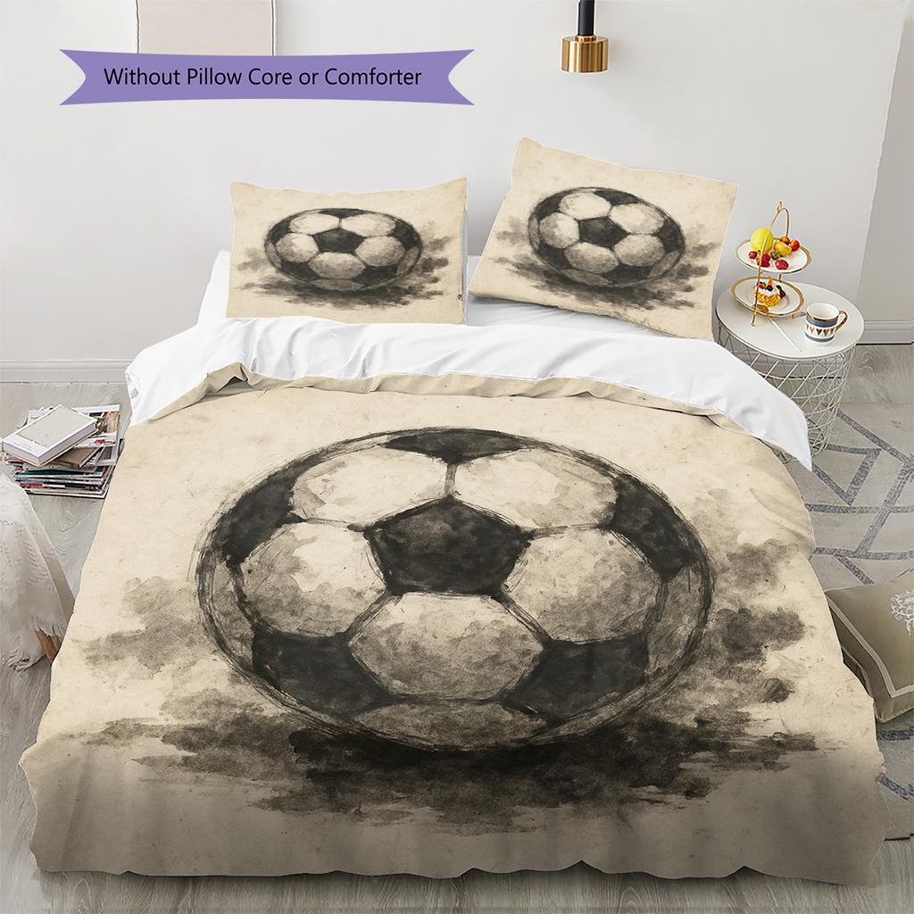 Set cu cuvertură și fețe de pernă cu model de desene animate Decorare casă Cadou de ziua de naștere (1 * husă de pilotă + 2 * fețe de pernă, fără miez)