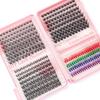 Hot Melt Single Cluster Diy Colored False Eyelashes Halloween 392 Tufts Eyelash Book Large Capacity Dd Curly Eyelashes
