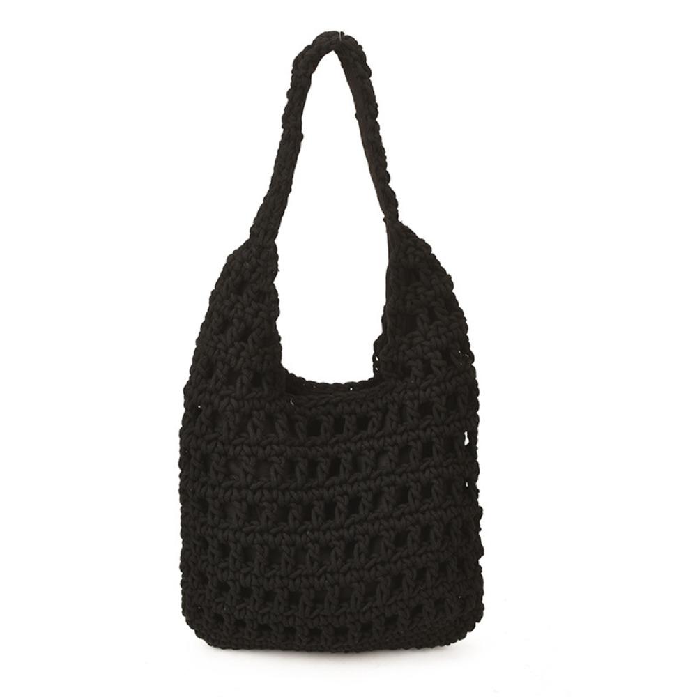 

Korean Style Hollow Out Knitted Weave Bag Braided Beach Bag Cute Crochet Tote Bag Daily