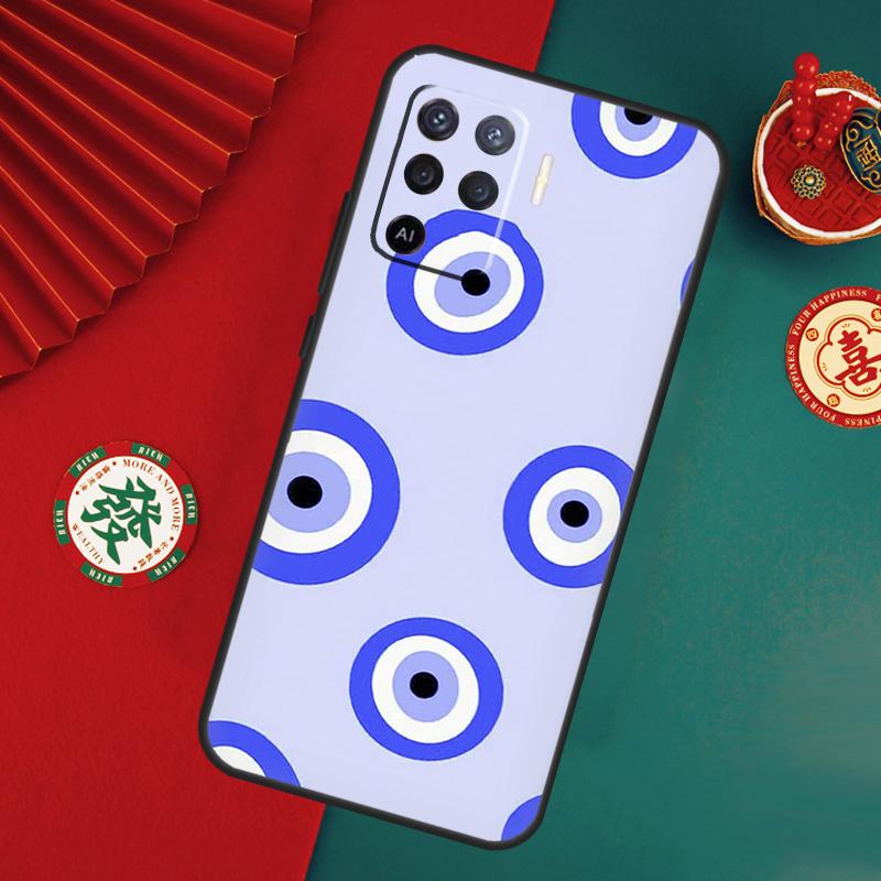 Lucky Eye Blue Evil Eye Print Case For Oppo A6 A5 Pro A15 A18 A38 A58 A78 A98 A54 A74 A94 A17 A57 A80 A60 A40 A16 A76 A96
