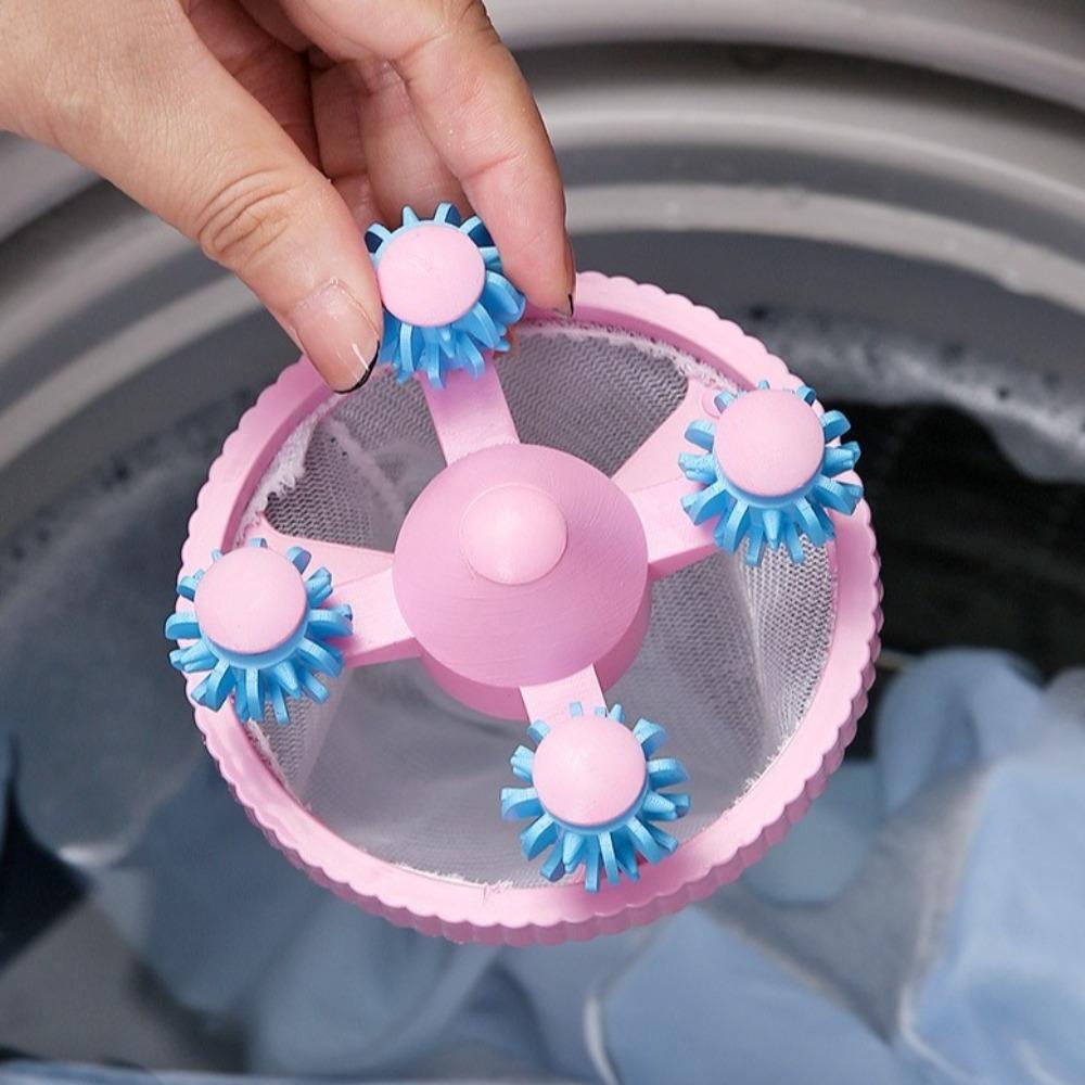 3pcs with Net Bag Pet Hair Remover 4 Rollers Lint Catcher New Laundry Ball  Remover Pet Hair