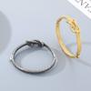 Kalen Round Snake Chain Bangles for Men and Women Gold Color Stainless Steel Jewelry Personal Identity Symbol Accessories