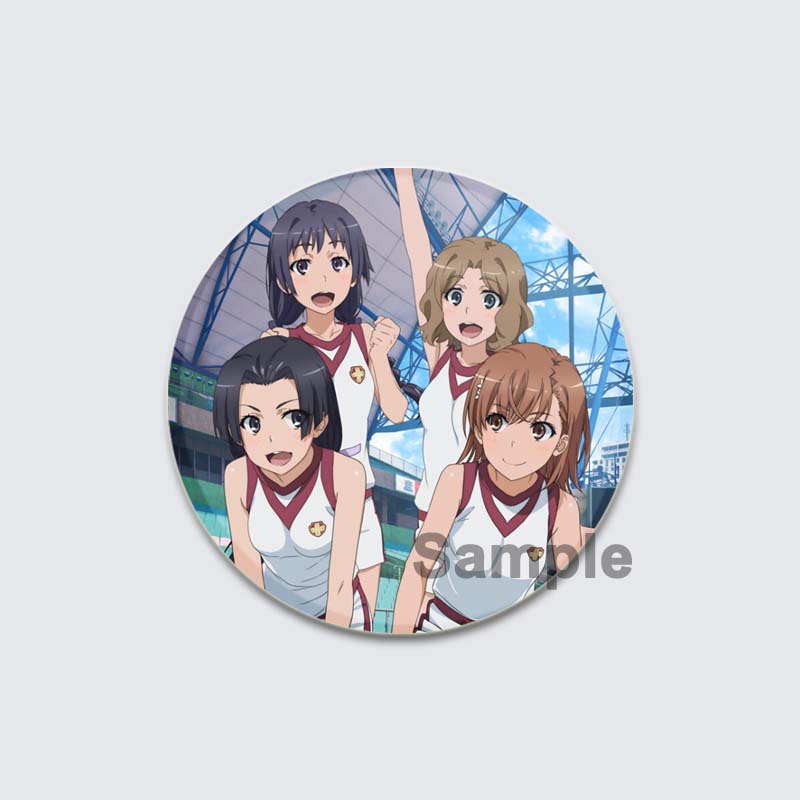 32/44/58mm A Certain Scientific Railgun HD Brooch Anime Badge Cartoon Figure Misaka Mikoto/Wannai Kinuho Round Display Pins Jewelry Gifts