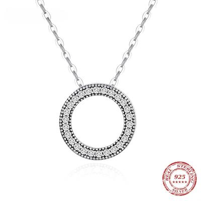Romantische Echte 925 Sterling Silber Mode Runde Herzen Halskette Für Frauen Fantastisches Leben Hochzeit Halsketten Schmuck Geschenk