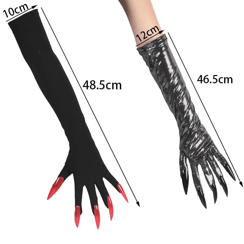 Long Ghost Claw Gloves White Black Green Long Nail Demon Gloves Halloween Party Cosplay Clothing Accessories Props Witch Gloves 6
