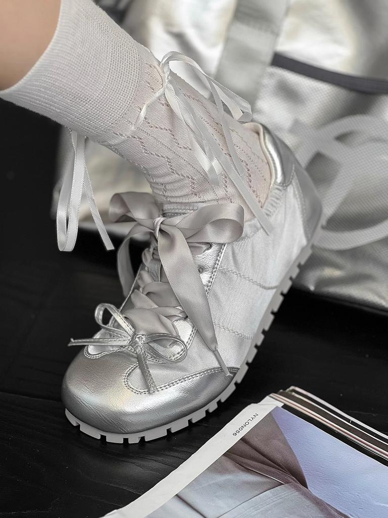 Mint Mambo Ballet Shoes~ 2025 Spring and Autumn New Sports Leisure Breathable Forrest Gump Training Little White Shoes Women