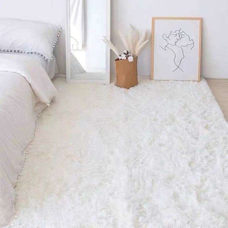 Light Grey Carpet Living Room Plush Rug Bed Room Floor Fluffy Mats Anti -Slip Home Decor Rugs Soft Velvet Carpets Kids Blanket 