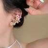 Flower Integrated Earclip Fashion Personalized Earrings Light Luxury High Sense Exquisite Medieval Earrings