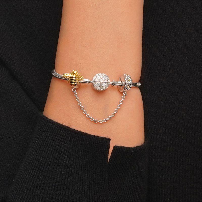 New Copper Butterfly Sunshine Sunflower Bouquet Exquisite Charm Talisman Pendant Fit Original Bracelet Diy Women'S Jewelry