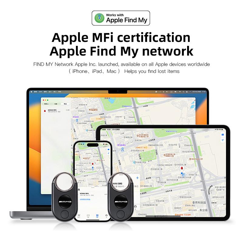 1pc iPhone Smart Tag GPS Locator Anti-lost Tracker Car Keychain For Mercedes Benz AMG A B C E G CLA W211 W203 W204 C260 E300L