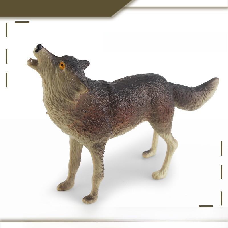 Wild Forest Animal Pvc Model With Roaring Wolf And Hunting Features For Educational Display