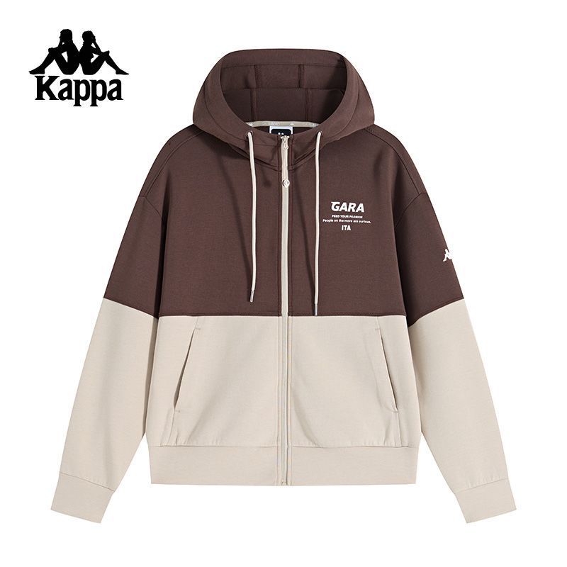 Kappa Back-to-back Retro Hoodie Women's Sports Cardigan Top Jacket Women's Style