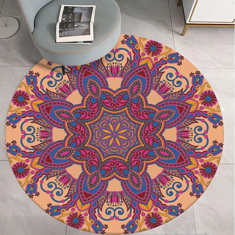 Round Carpet for Living Room Bed Room Floor Carpets Home Decor 3D Printed Rugs Anti-slip Mat
