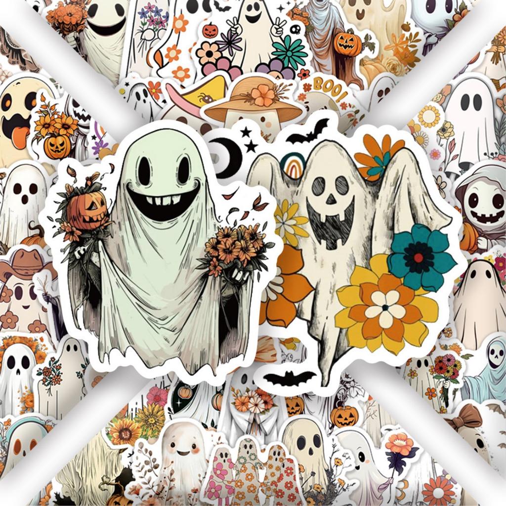 50pcs Suitcase Stickers Waterproof Stickers Scooter Computer Tablet Cartoon Decoration