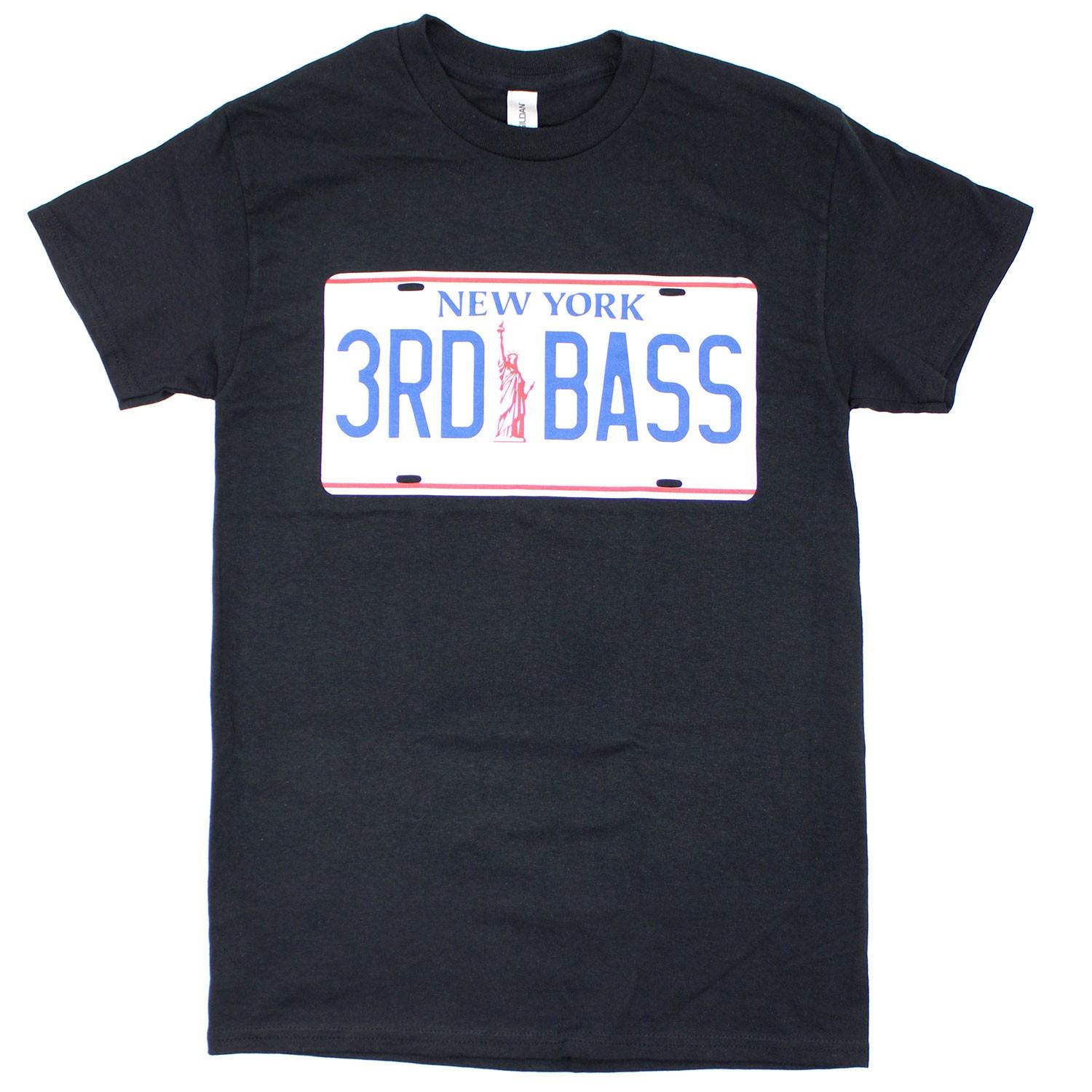Mens 3rd Bass License Plate T-shirt Small Black L