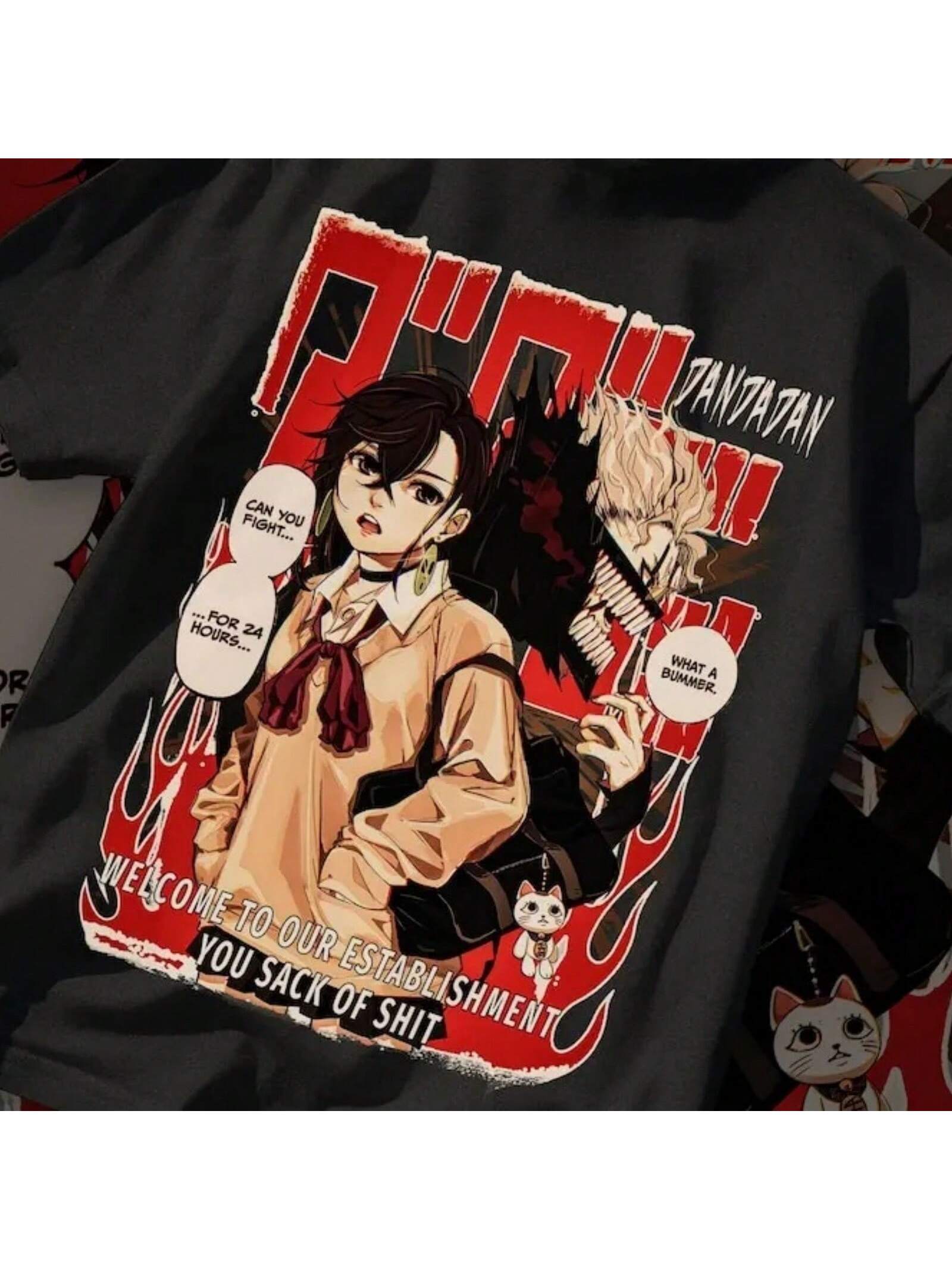 Dandadan Okarun T-Shirt Okarun Momo Ayase Anime Japanese Cute Gift Shirt S разноцветный