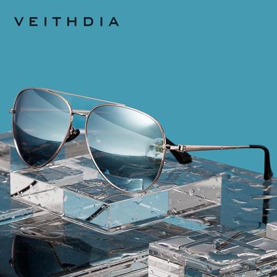 VEITHDIA Brand Classic Fashion Men's Polarized Mirror UV400 Lens Glasses Eyewear Accessories Sunglasses For Men Women 8259