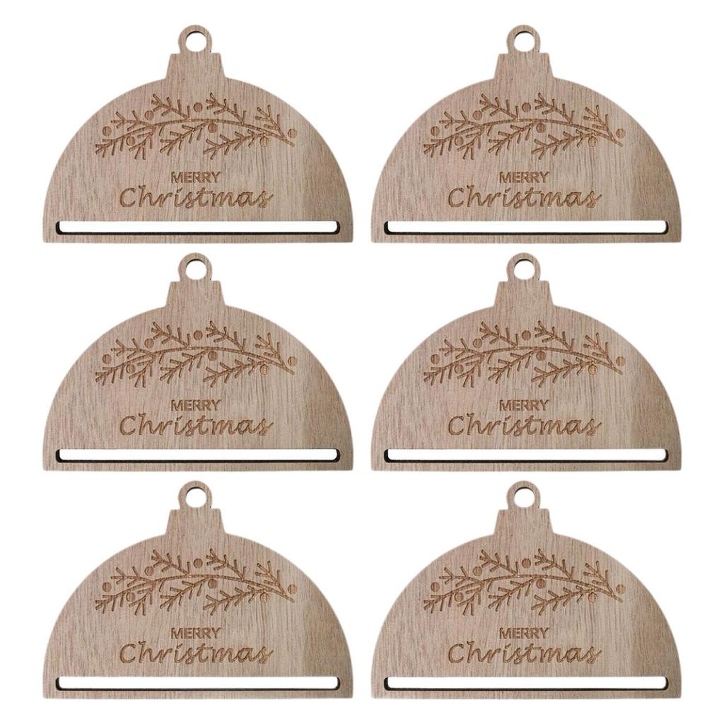 6Pcs Christmas Tree Decoration Pendant Xmas Tree Decor Pendant Crafts DIY Christmas Ornament