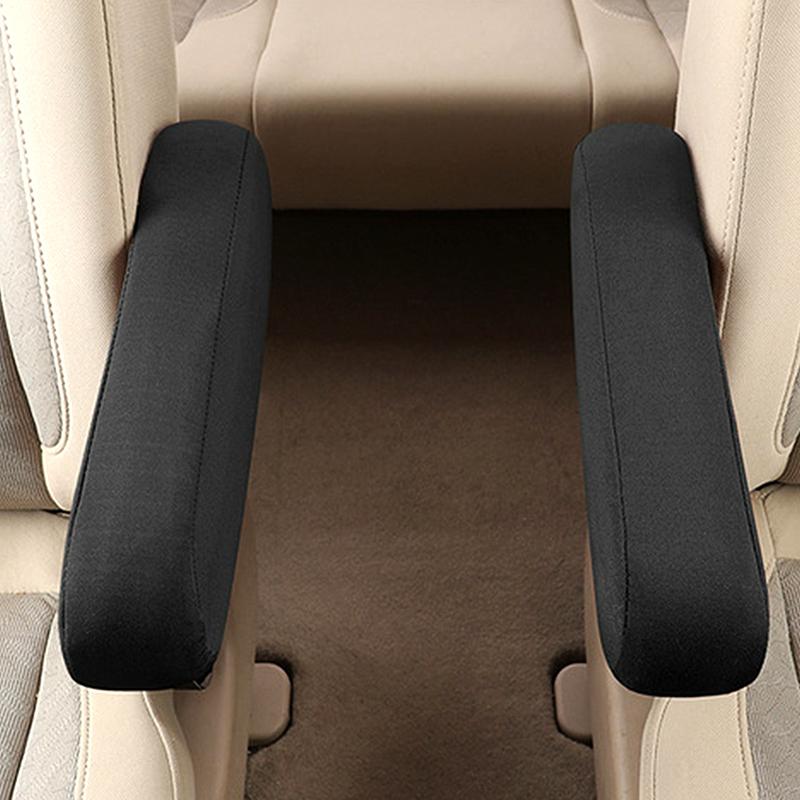 Universal Car Seat Armrest Cover Soft Comfortable Elastic Cloth Auto Interior Armrest Dust Proof Hand Armrest Protector Covers