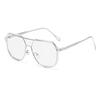Fashion Double Bridge Large Frame Polygon Sunglasses