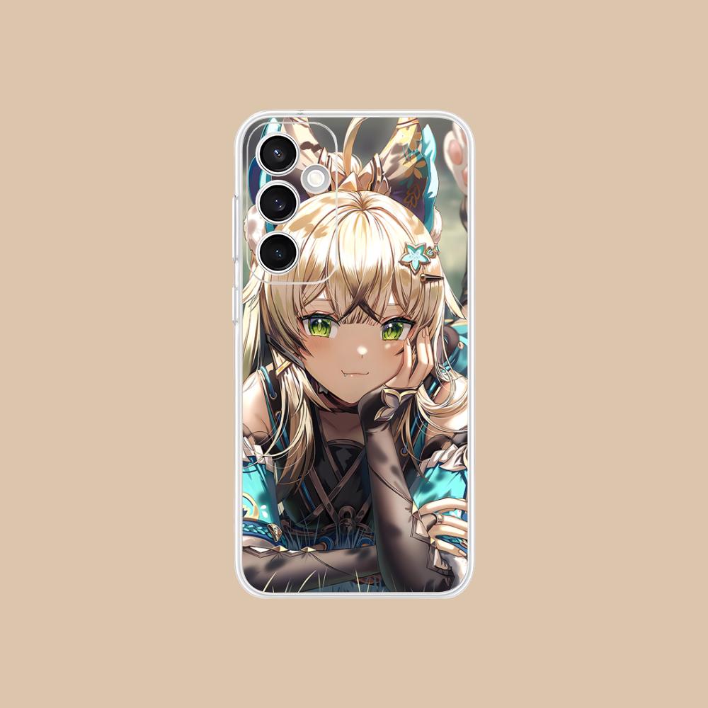 Game GI Kirara Mobile Phone Case for Samsung Galaxy S25 S24 S23 S22 S21Plus FE Ultra Clear Colorful Cover Pretty Cellphones