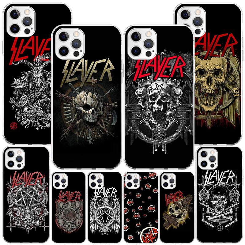Slayer Heavy Metal Rock Band Handyhülle Für iPhone 17 Air 16 Pro Max 16E 15 + 14 Plus 11 12 13 Mini 7 8 SE Geschenk Druckabdeckung Fund