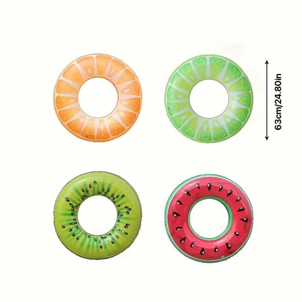 Frukt Pool Flyt, Vattenmelon Apelsin Citron Badring, Uppblåsbar Badpool Party Badring Poolleksak För Skojs skull