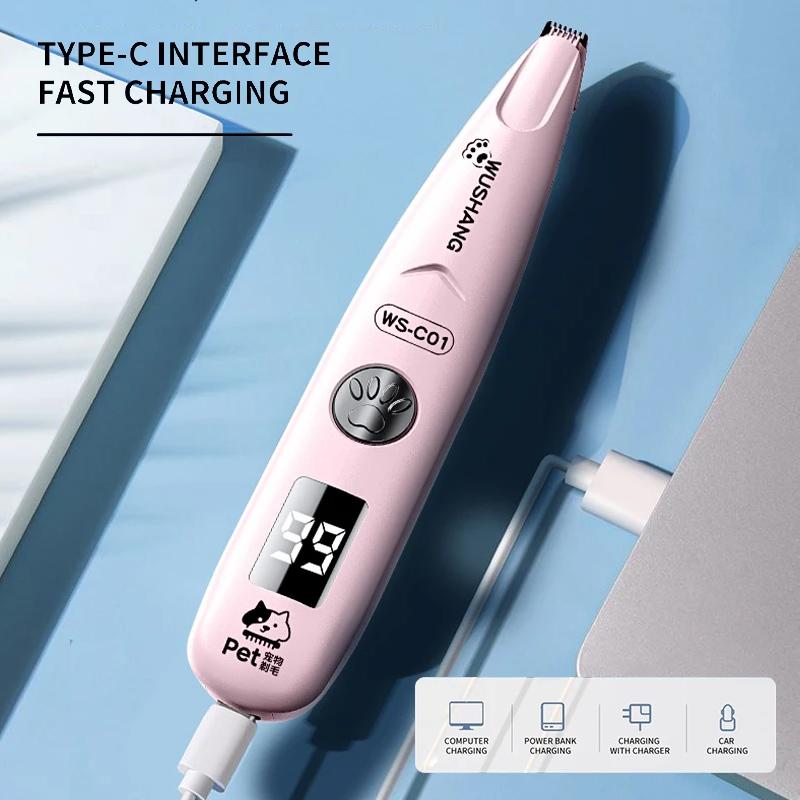 Multi Functional Household Pet Shaver Beauty Electric Clipper Rechargeable Portable Pet Foot Hair Trimmer Electric Push Clipper