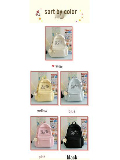 Korean Style Cute Girl's Large Capacity Backpack for School and Fashion