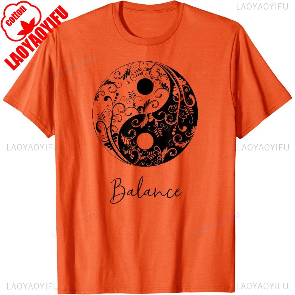 Ying Yang Balance Inner Peace Balanced Soul TShirt Cotton Casual Fashion Loose Streetwear Man Tshirt Chinese Martial Arts Tees