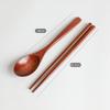 Children's Japanese Wooden Spoon & Chopsticks Set, Portable 3-Piece Cutlery with Box