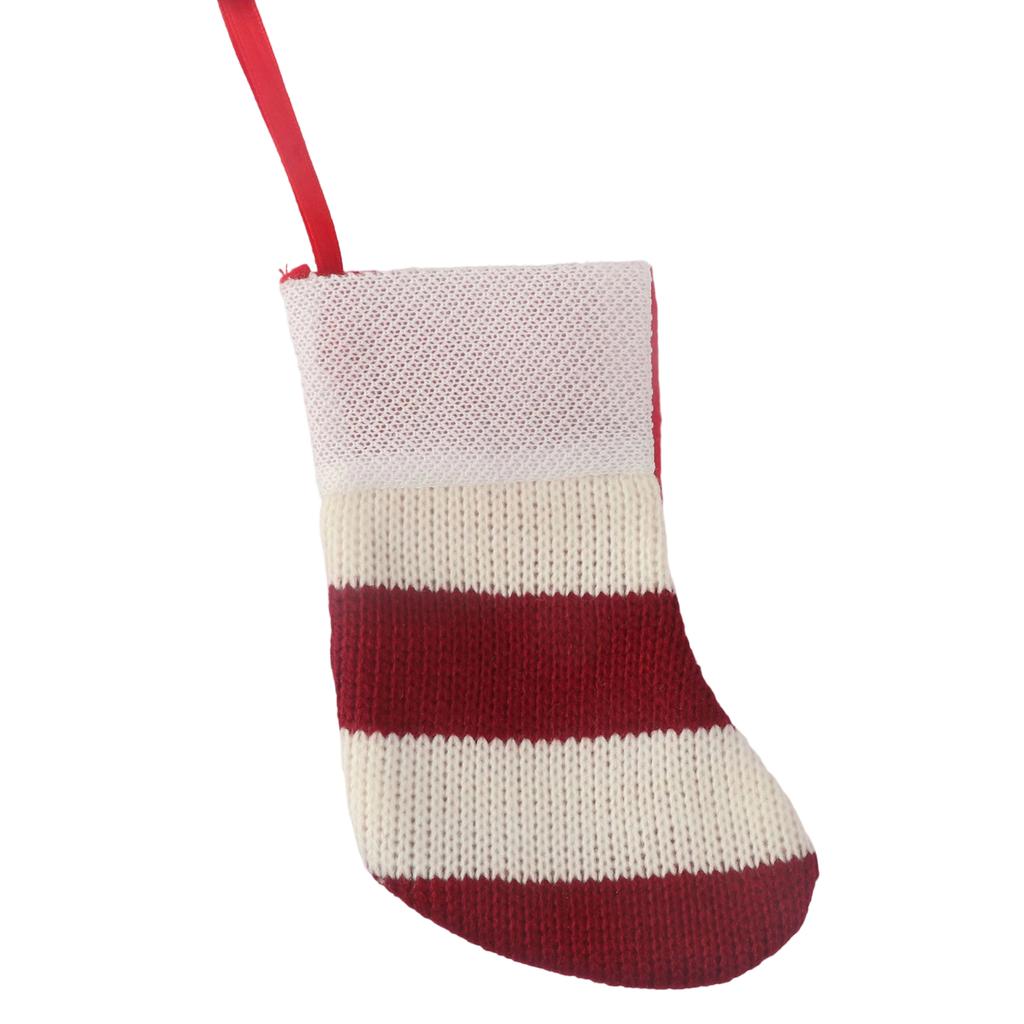 Christmas Decorations Wool Socks Red And Gray Elk Gift Bag Children's Gift Bag Knitted Christmas Socks