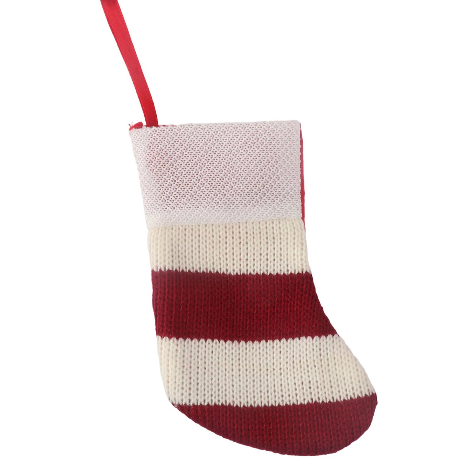 

Christmas Decorations Wool Socks Red And Gray Elk Gift Bag Children s Gift Bag Knitted Christmas Socks One Size