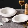 Vit Oregelbunden Keramisk Skål Matplatta Västlig Biffplatta Sushitallrikar Fruktallrikar Salladsskål Soppskålar Dessertskålar Fat