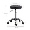2-Piece Set Rolling Stool Height-Adjustable, Swivel Stool 48-63 cm, Work Stool 360 degrees Rotatable, Office Stool for Office, Salon, Massage, Spa