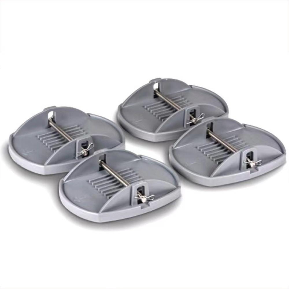 

4pcs Easy Installation Wheel Foot Leg Support Support Adapter Jacking Lift Pad For Trailers сірий