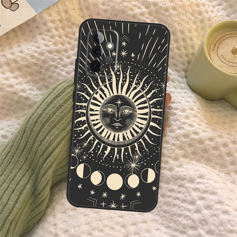 Sun Moon Phone Case For Samsung Galaxy A34 A54 A14 A13 A12 A32 A52 A22 A72 A31 A51 A71 A52S A53 Cover