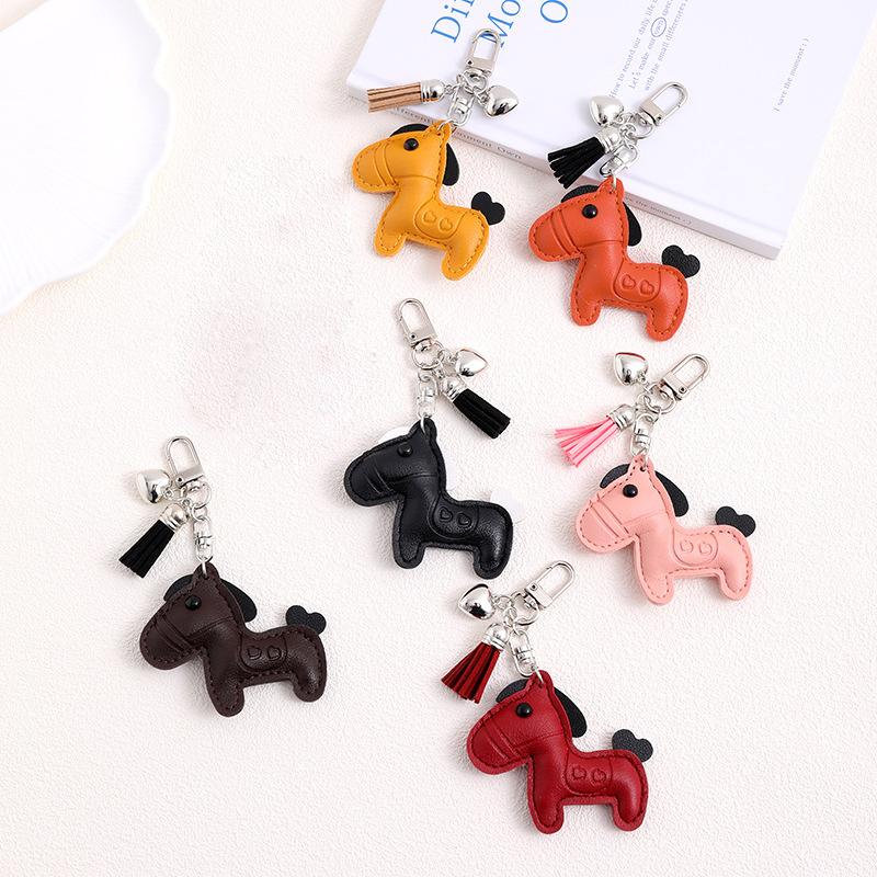 Yogodlns Faux Leather Horse Mini Backpack Hanging Handbag Pendant Bag Pendant Bags Accessories