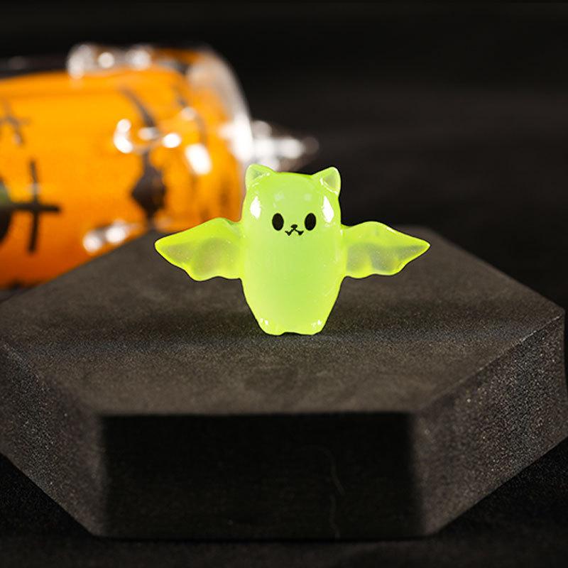 Micro Landscape Luminous Halloween Creative Cute Ghost Devil Pumpkin Ornament DIY Accessories Resin Small Ornament