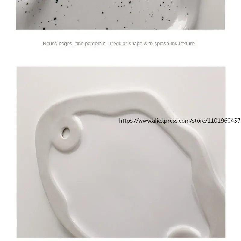 Nordisk Keramisk Skål Uregelmessig Brett Dekorativ Smykkeorganisator Ins Kreativt Brett Luksuriøst Keramisk Oppbevaringsbrett