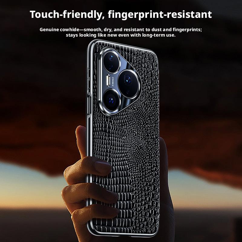 Premium Genuine Leather Crocodile Case For Huawei Pura 80 Ultra/ 80 Pro/80 Pro Plus/80 Magnetic Smart Window Anti-drop Cover
