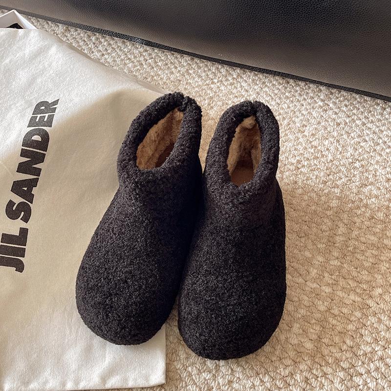 Women s thick bottom plush upper winter lightweight warm anti cold padded snow boots non-slip wear casual sneakers cotton shoes 35