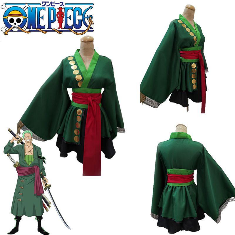 One Piece Roronoa Zoro Cosplay Kostyme Lolita Kjole Antrekk Karneval Halloween