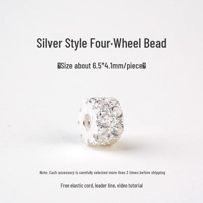S925 Silver Spacer Wheel Beads for DIY Jewelry - Women's Bracelet Accessories