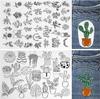 Water Soluble Embroidery Stabilizers Stick and Stitch Embroidery Paper with Pre-Printed Flowers and Leaves Pattern Transfers